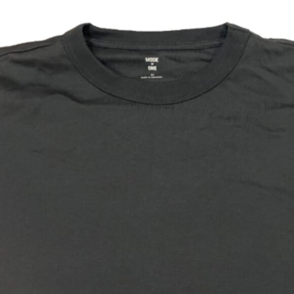 Mode of One Mens Liberty Long Sleeve Relaxed Fit Tshirt iEbony Grey M - Picture 6 of 8